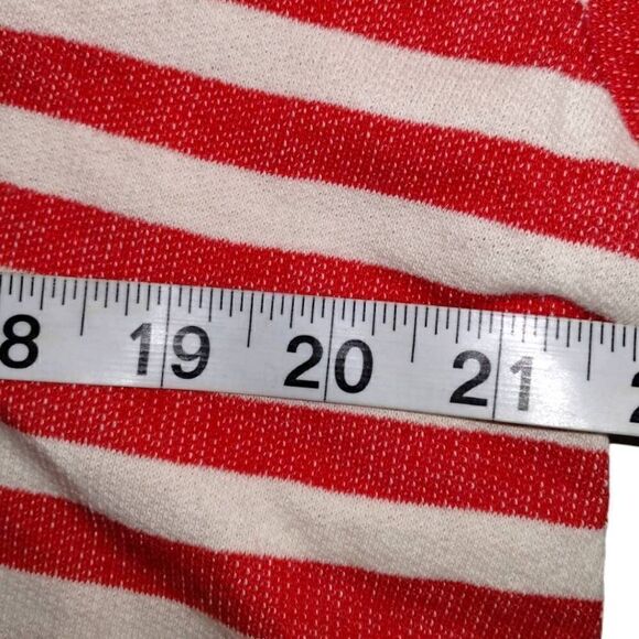Stripe by N Womens Unisex Tee Shirt Size Small Bonjour Red White Stripes Cotton - Picture 11 of 12